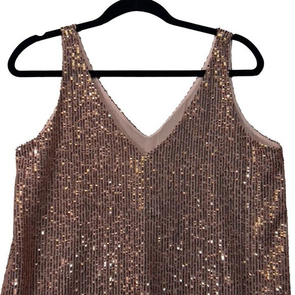 New!! Oversized fit small Pink sequin top from Loft NWT - Picture 3 of 12